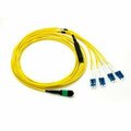 Swe-Tech 3C Plenum Fiber Optic Cable, 40 Gigabit Ethernet QSFP 40GBase-SR4 to MTPMPO/LC 4 Duplex LC FWTMPLC-21001